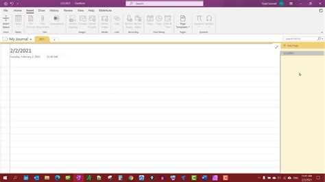 How to Create a Journal in Microsoft Onenote - YouTube