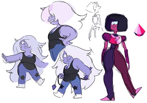 Image - Garnet & Amethyst Outfit Concepts.jpg | Steven Universe Wiki ...