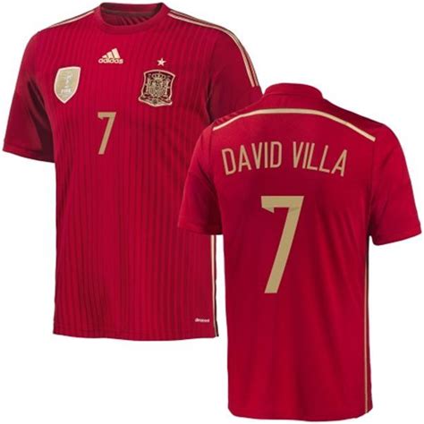 David Villa Jersey Spain Home World Cup 2014 | David villa, Spain ...