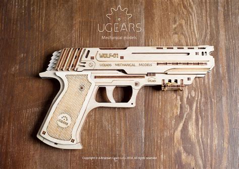 Toy Rubber Band Gun 3D Laser Cut Plywood Model Puzzle Wooden - Etsy