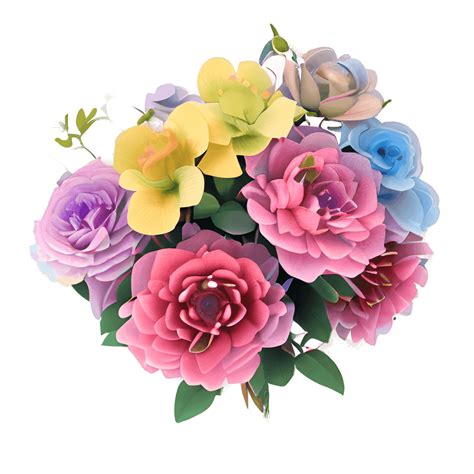 3D Digital Art Delicate Bouquet · Creative Fabrica