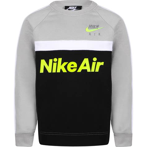 Nike Logo Sweatshirt in Gray and Black - BAMBINIFASHION.COM