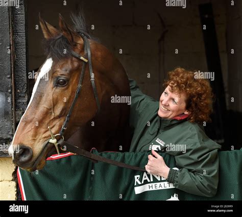 Grand National winner One For Arthur pictured with Lucinda Russell at ...