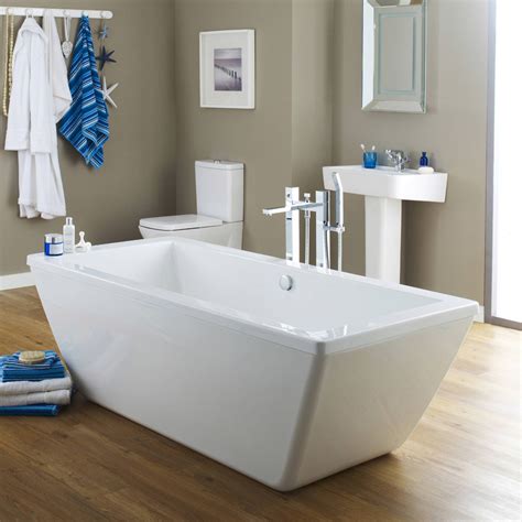 Trick 1800 Double Ended Square Freestanding Bath - NFB006 at Victorian Plumbing UK