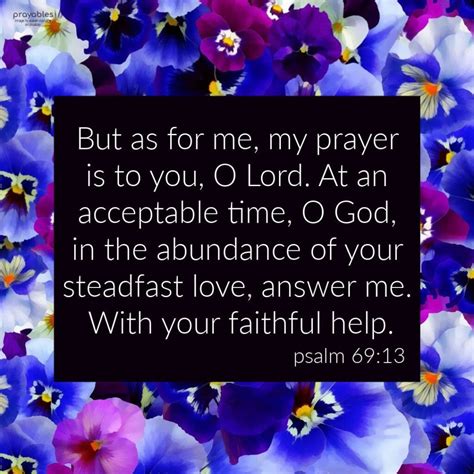 Bible: Psalm 69:13 - Prayables