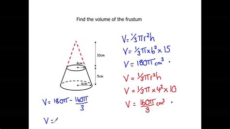 Volume of a frustum - YouTube