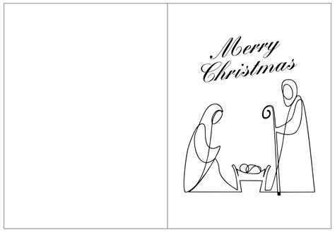 5 Best Christmas Nativity Free Printable Cards PDF for Free at Printablee
