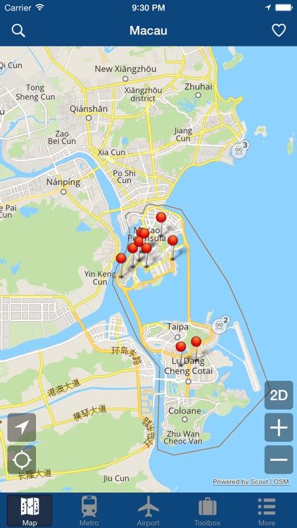 Macau Offline Map - City Metro Airport by Green Lake Technology Ltd