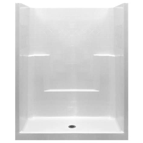 Aquatic Everyday 60 in. x 36 in. x 79 in. 1-Piece Shower Stall with ...