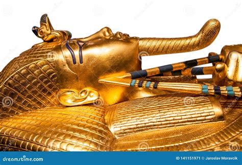 Tutankhamun`s Golden Sarcophagus Stock Image - Image of sites, funerary ...