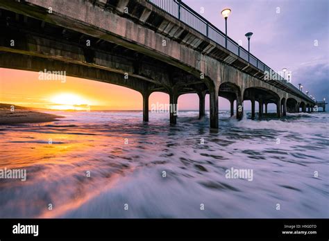 Boscombe Pier at sunrise Stock Photo - Alamy