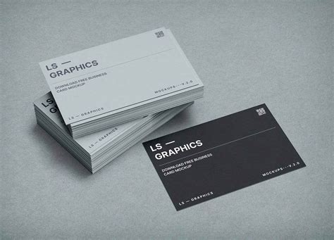 Stacked Business Cards Mockup