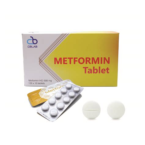 Metformin 500 mg. 100X10 tabs. - S. Charoen Bhaesaj Trading