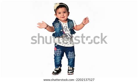 Cute Baby Girl Standing Pose Looks Stock Photo 2202137527 | Shutterstock