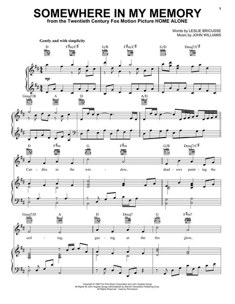 Somewhere In My Memory | Sheet Music Direct