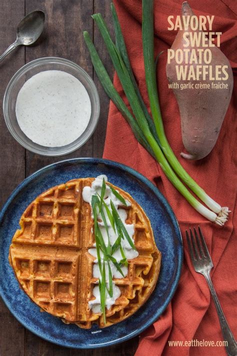 Savory Sweet Potato Waffles | Sweet Potato Waffles | Eat the Love