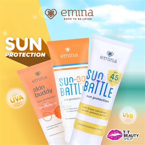 Jual Emina Sun Protection SPF 30 PA+++ 60mL | Emina Sun Battle SPF 45 PA+++ 30 ml | Sunscreen UV ...