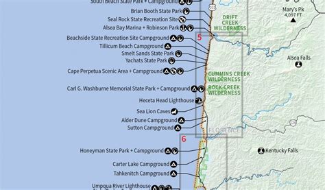 Map Of Lincoln City oregon Camping oregon Coast Map Secretmuseum | secretmuseum