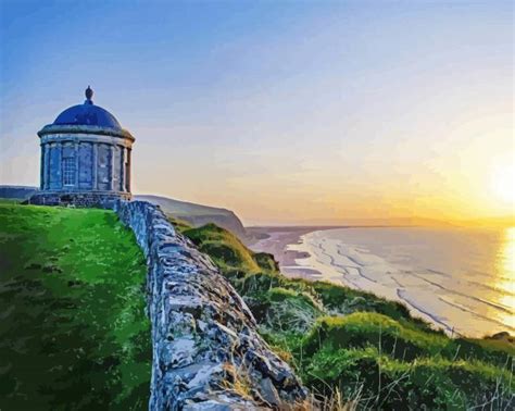 Mussenden Temple Northern Ireland - Diamond Painting - DiamondPaint.PRO