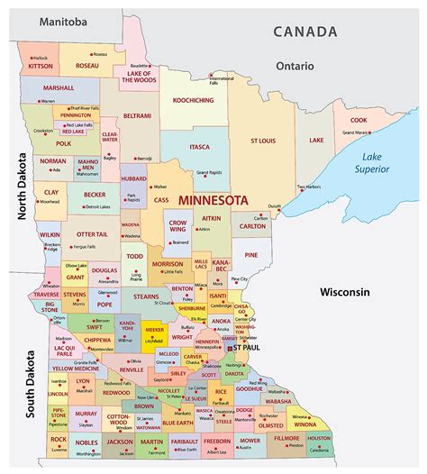 Minnesota County Map Printable - Printable Word Searches