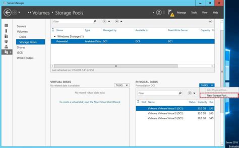 How to Create a Storage Pool in Windows Server 2016? - Tactig