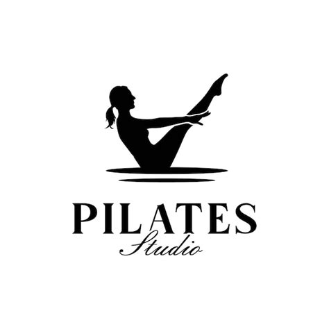 Premium Vector | Silhouette of woman sitting yoga pilates pose for gym logo or yoga vector design