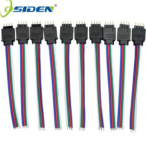 OSIDEN 4pin RGB led connector Wire Male Female connector cable for 3528/5050 RGB led strip 4Pin ...