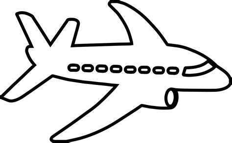 Side Outline Airplane Coloring Page | Wecoloringpage.com