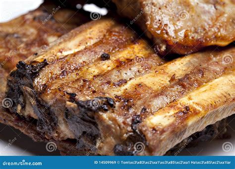 Grilled pork ribs stock image. Image of delicious, barbeque - 14509969