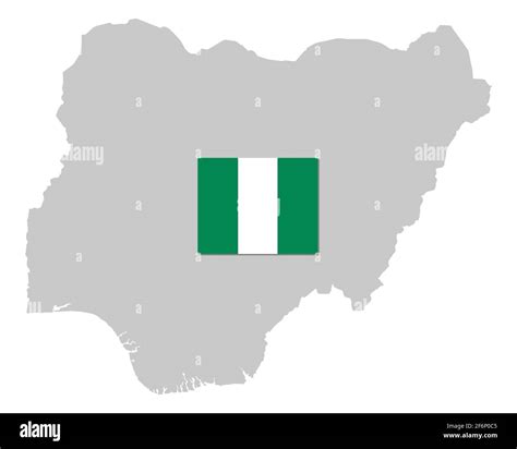 Flag and map of Nigeria Stock Photo - Alamy