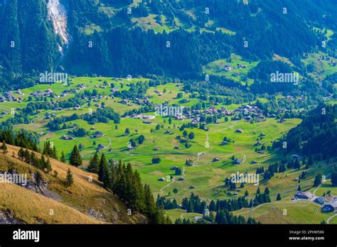 Panorama view of Grindelwald, Switzerland Stock Photo - Alamy