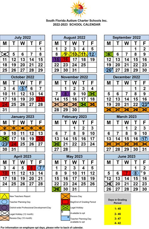 School Calendar – South Florida Autism Charter School