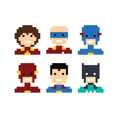 pixel art 8-bit people characters — Stock Vector © chuckchee #82602574