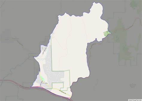 Map of Pine Valley CDP, California - Thong Thai Real