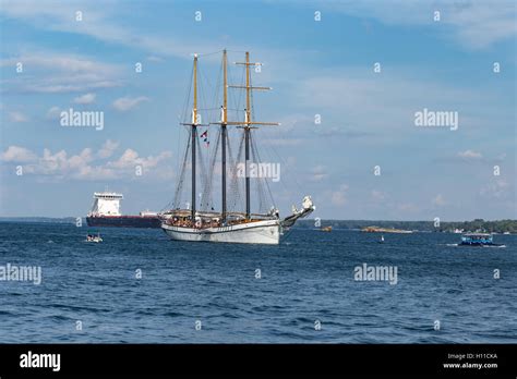 Tall ships on the St. Lawrence Seaway in summer Stock Photo - Alamy