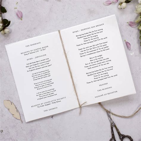 Wedding Order of Service Templates: Ideas & Advice - hitched.co.uk