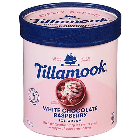 Tillamook Ice Cream, White Chocolate Raspberry 1.5 Qt | Frozen Foods ...