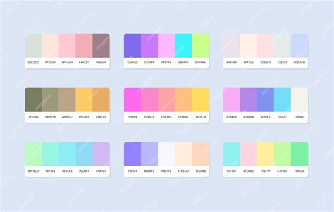 Premium Vector | Pantone colour palette catalog samples in rgb hex