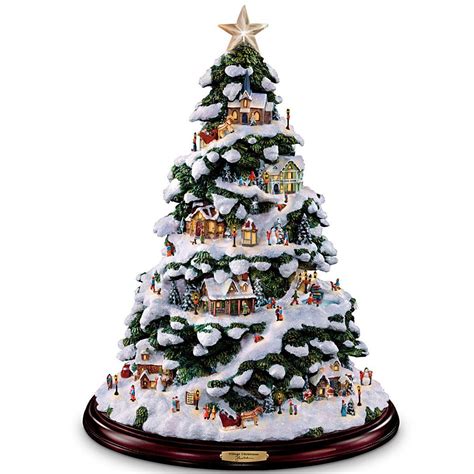 Amazon.com - Thomas Kinkade Village Christmas Artificial Tabletop ...