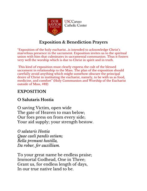 Exposition & Benediction Prayers - DocsLib