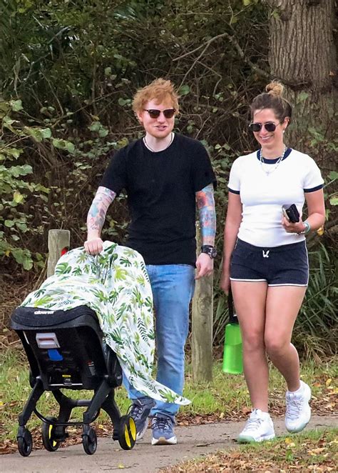 Ed Sheeran and wife Cherry step out in rain with baby girl