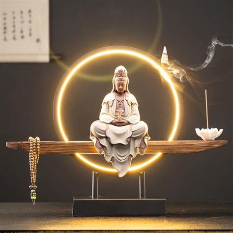 1X Amazing LED Buddha Waterfall Incense Burner |IncenseBurn