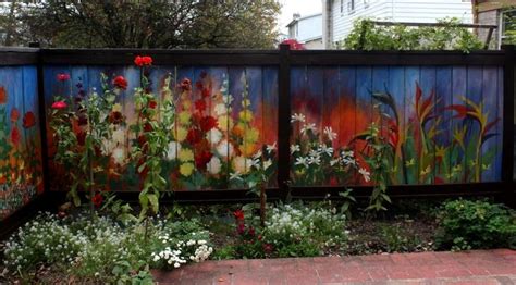 I Revived Our Old Garden Fence By Painting Vivid Flowers On It | Bored ...