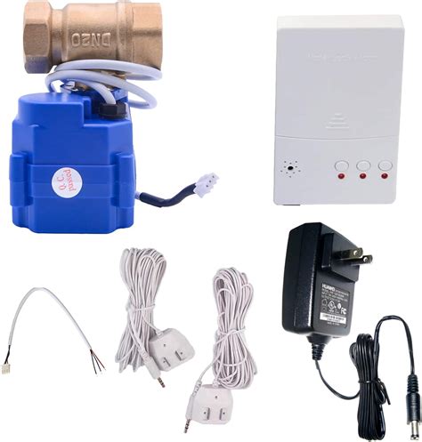 E-SDS Water Leak Detector with Shutoff Valve, 2 Sensors and Sounds ...