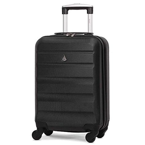 Aerolite 55cm Harde Buitenkant 4 Wielen Reiskoffer Trolley Handbagage Koffer Geschikt voor KLM ...