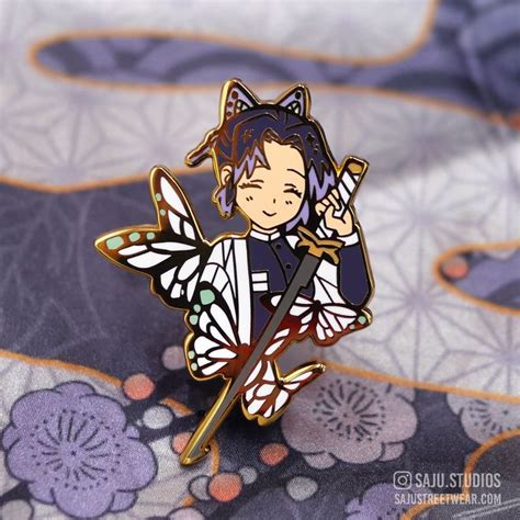 SHINOBU ENAMEL PIN – SAJU Streetwear | Enamel pins, Anime, Pin