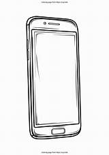 Samsung Android phone coloring Page From Zupkids sketch template