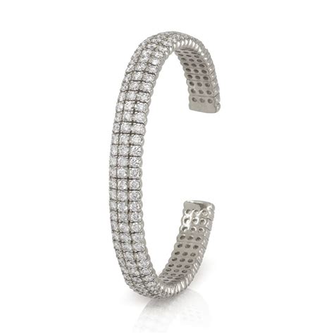 18Kt White Gold Diamond Cuff Bracelet