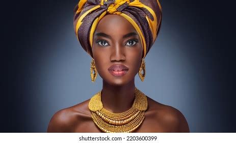 Woman Portrait Beautiful African Woman National Stock Photo 2203600399 ...