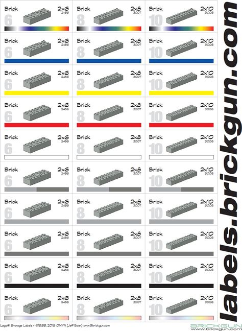 Sample of our 2xN Brick set of labels... These are labels from the storage and organization ...
